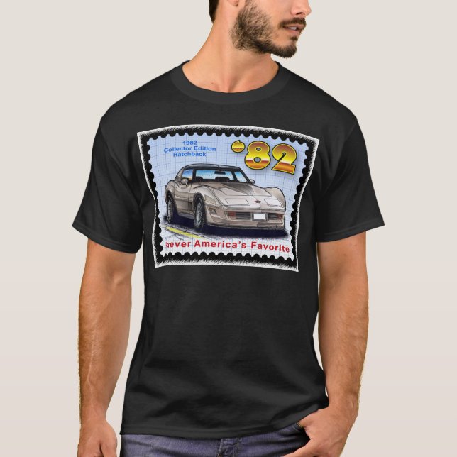 Camiseta Hatchback 1982 da edição do coletor Corveta (Frente)