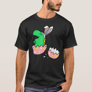 Camiseta Hatching T Rex Bunny Ears Páscoa Para Professora