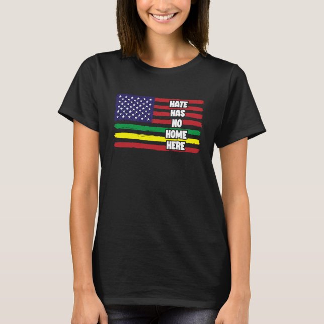 Camiseta Hate Has No Home Here Black Pride  Black History M (Frente)