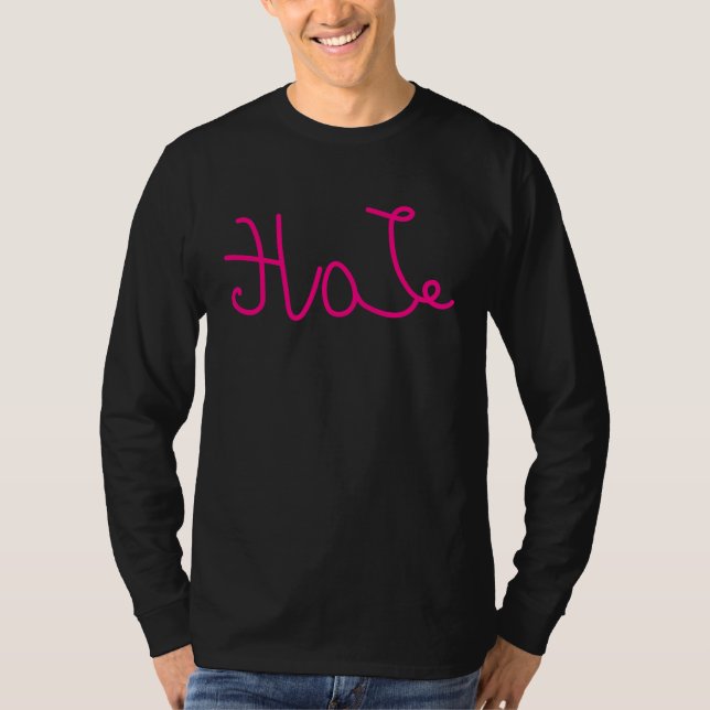 Camiseta Hate Love Mirror Double Image Meaning  Men Women (Frente)