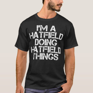 Camiseta HATFIELD Apelido Engraçado Árvore Familiar Anivers