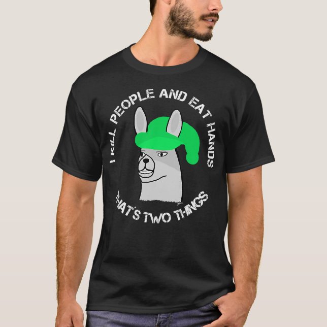 Camiseta hats lama com o chapéu que é dois (Frente)