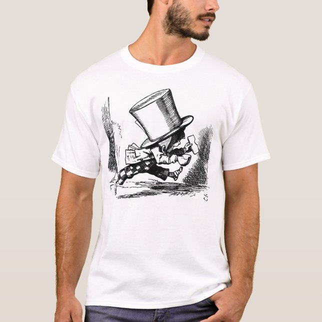 Camiseta Hatter louco que funciona de Alice no país das (Frente)