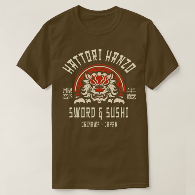 Camiseta Hattori Hanzo Sword E Sushi 1 (Frente do Design)