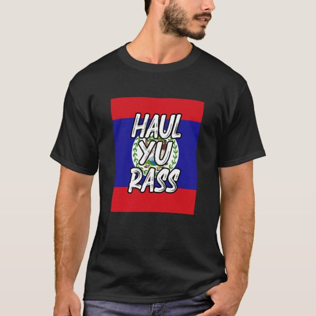 Camiseta Haul Yu Rass Pride Belize Bandeira Afro Pride Beli (Frente)