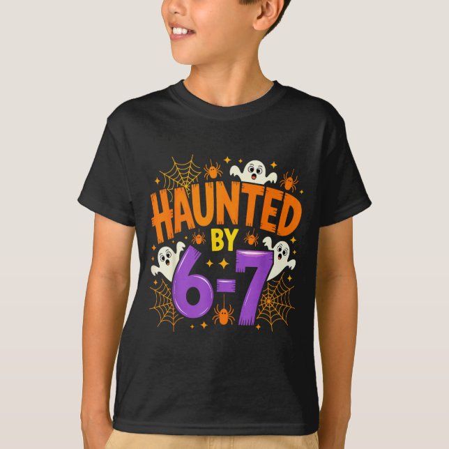 Camiseta Haunted By 67 Funny Six Seven Meme Soky Ghost Hall (Frente)