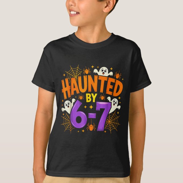 Camiseta Haunted By 67 Funny Six Seven Meme Soky Ghost Hall (Frente)