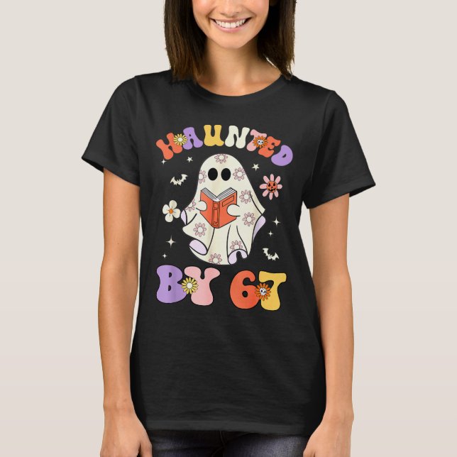 Camiseta Haunted By 67 Meme Funny Six Seven 6 7 Halloween T (Frente)