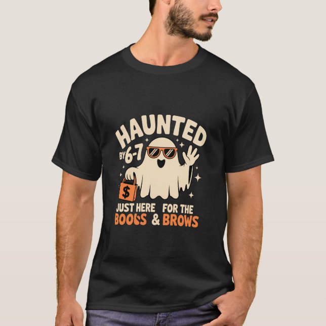Camiseta Haunted by 6-7 Funny Ghost Halloween Design (Frente)