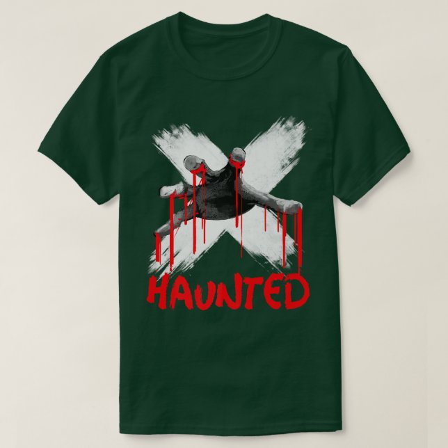 Camiseta Haunted Zombie Hand Horror Art Design  (Frente do Design)