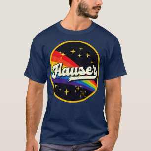 Camiseta Hauser Rainbow No Estilo De Vintagem Espacial