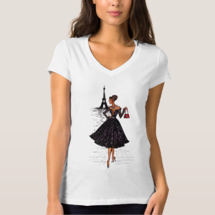 Camiseta Haute Couture Dress e Eiffel Tower - Fashionista