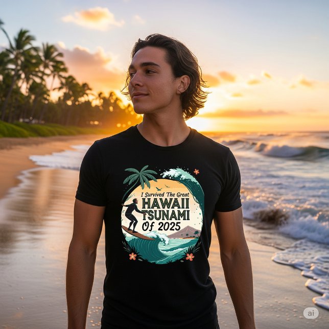 Camiseta Havaí 2025 Sobrevivente de Tsunami (Criador carregado)