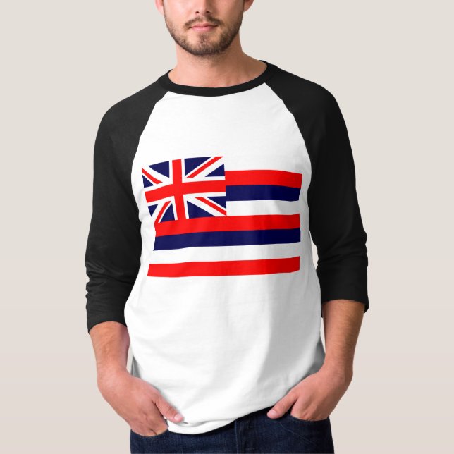 CAMISETA HAVAÍ/BANDEIRA HAVAIANA (Frente)