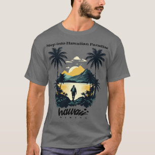 Camiseta Havaí caminhando para o paraíso havaiano