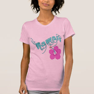 Camiseta Havaí com produtos do hibiscus