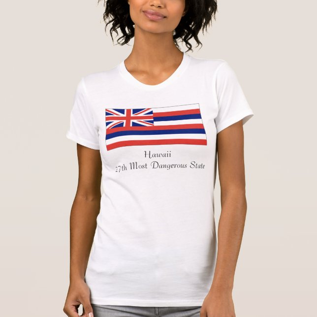 Camiseta Havaí, Hawaii27th a maioria de estado perigoso (Frente)