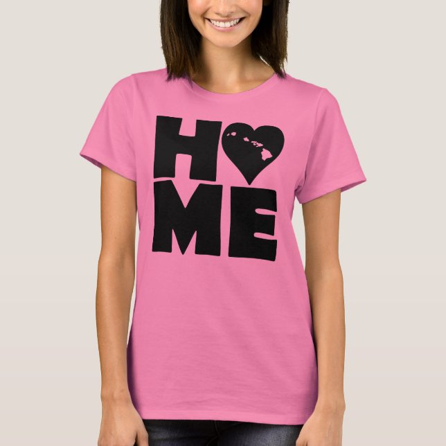 Camiseta Havaí Home Heart State Tees T-Shirt (Frente)