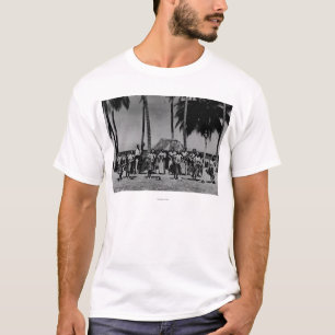 Camiseta Havaí - linha de dança das meninas de Hula