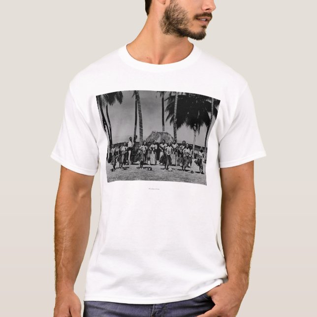 Camiseta Havaí - linha de dança das meninas de Hula (Frente)