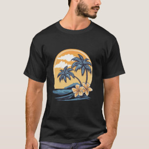 Camiseta Havaí Maui Oahu Ilha Grande Plumeria Frangipani Vo