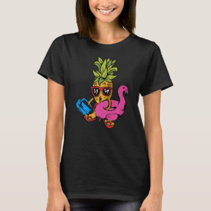 Camiseta Havaí Pineapple Flamingo Tropical Aloha Beach G