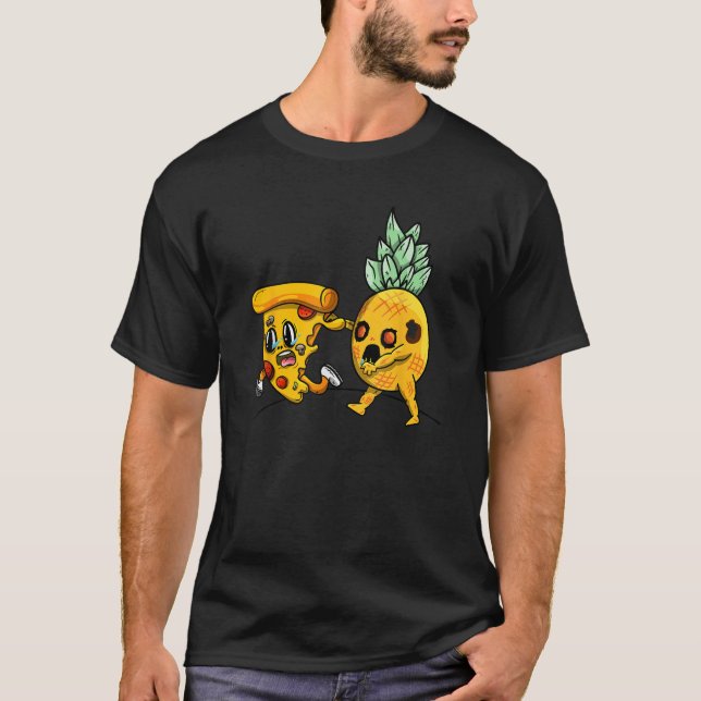 Camiseta Havaí Pineapple Horror Pizza Zombie Funny Hallo (Frente)