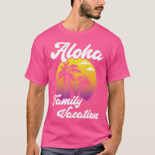 Camiseta Havaí Summer Exotic Palm Trees Aloha Family Vacat