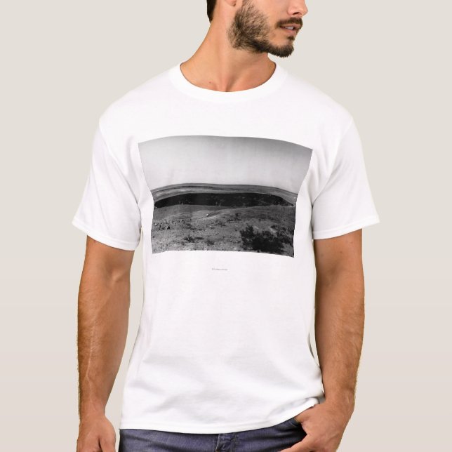 Camiseta Havaí - vista do poço de Halemauman no HA (Frente)