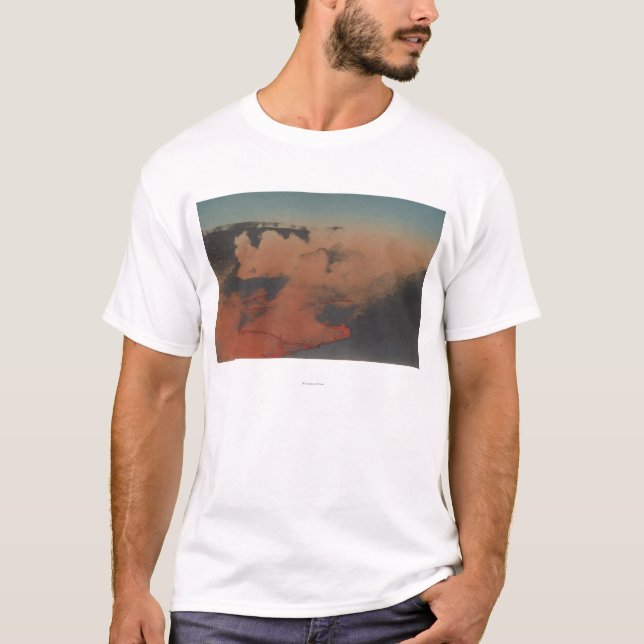 Camiseta Havaí - vista do vulcão de Kilauea no HA (Frente)