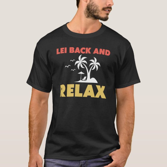 Camiseta Havaiana Lei Back e Relaxa Hawaii Pineapple Tiki (Frente)