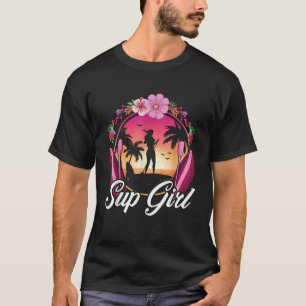 Camiseta Havaiana levanta-se em Paddleboarder Mulheres Dand
