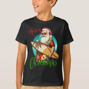 Camiseta Havaiana Surfing Papais noeis de Natal Pajama Hawa