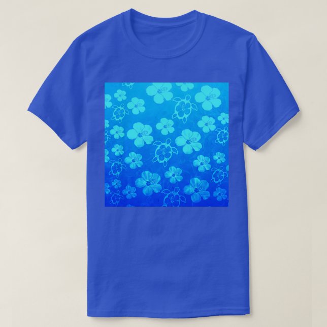 Camiseta Havaiano Honu E Hibiscus Triblend (Frente do Design)