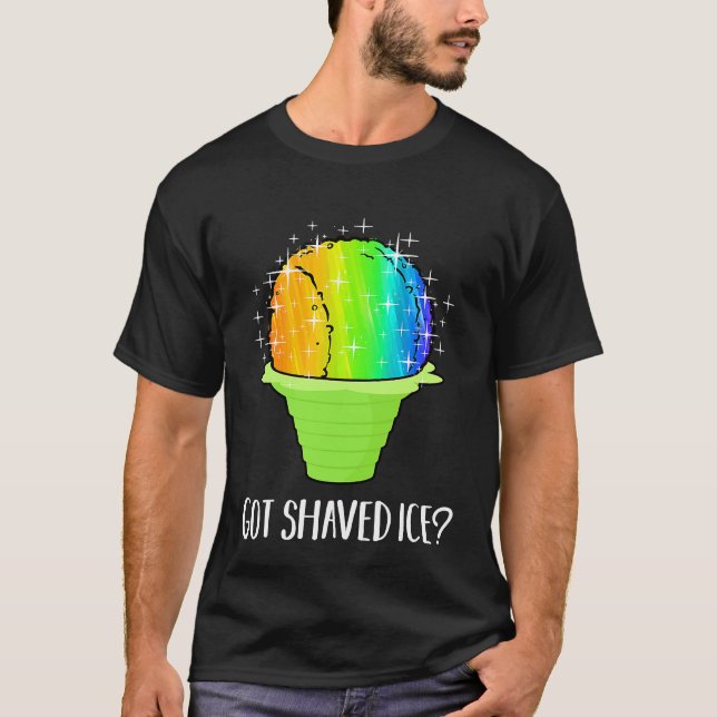 Camiseta Havaiano Rainbow Shave Ice Hawaii Dessert Comida (Frente)