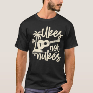 Camiseta Havaiano Ukulele Uke Ukes Não Nukes