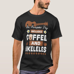 Camiseta Havaiano Ukulele Uke Um Dia Incrível Inclui Café