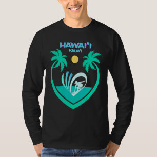 Camiseta Havaii Kauai Surf Praias Palmeiras Oahu EUA Lembra