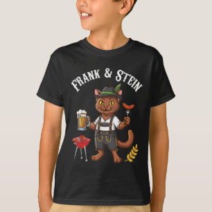 Camiseta Havana Brown Cat Lederhosen Com Fran De Enchimento