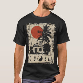 Camiseta Havana Cuba Palm Trees Japoneses Arte Tropical