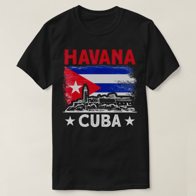 Camiseta Havana Cuba Para O Lover Cubano (Frente do Design)