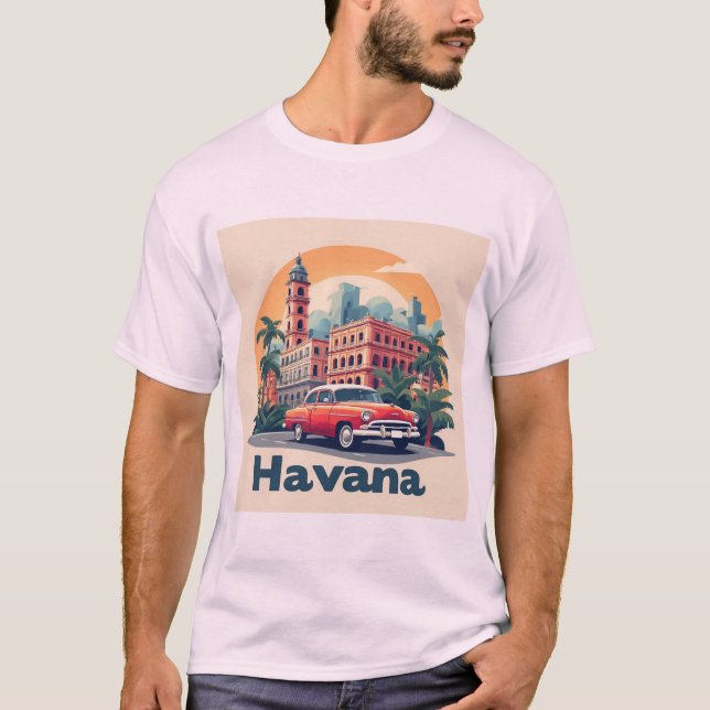 Camiseta Havana Cuba Presente de Viagem Vintage 🌎 (Frente)