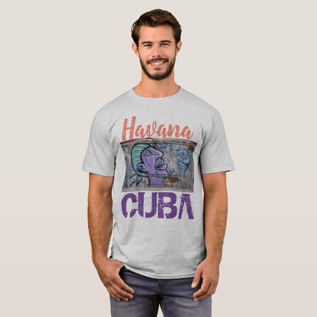 Camiseta Havana Cuba Street Mural (Frente Completa)