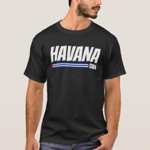 Camiseta Havana Cuba Viagem Orgulhoso Bandeira Cubana Havan