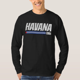 Camiseta Havana Cuba Viagem Orgulhoso Cubano Bandeira Cuban