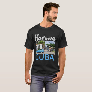 Camiseta Havana Cuba Vintage Taxi Street Foto, masculina