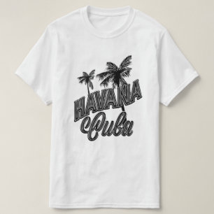 Camiseta Havana Cuba vintage typeface art.