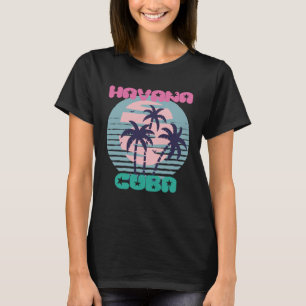 Camiseta Havana Palm tree Cuba Vacina Oceano Surfing Cari