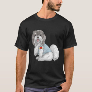 Camiseta Havanês Eu Amo Mamãe Tatuagem Cão Engraçado Dia de