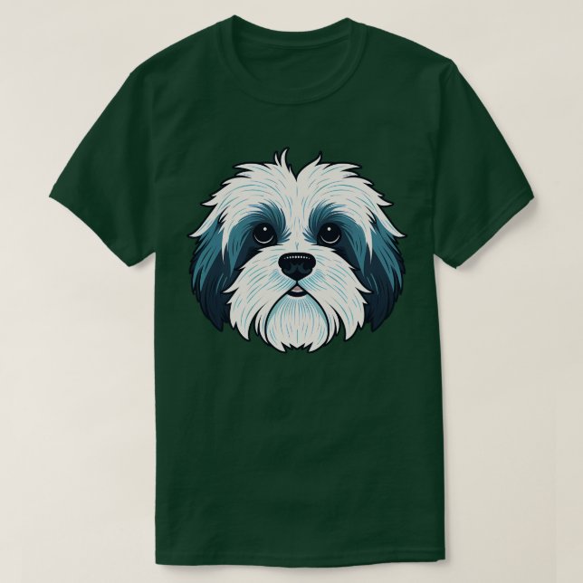 Camiseta Havanês Face Bonita Toon Puppy Dog Lover (Frente do Design)